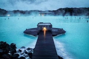 Geothermal Spa Blue Lagoon in Reykjavik, Iceland.