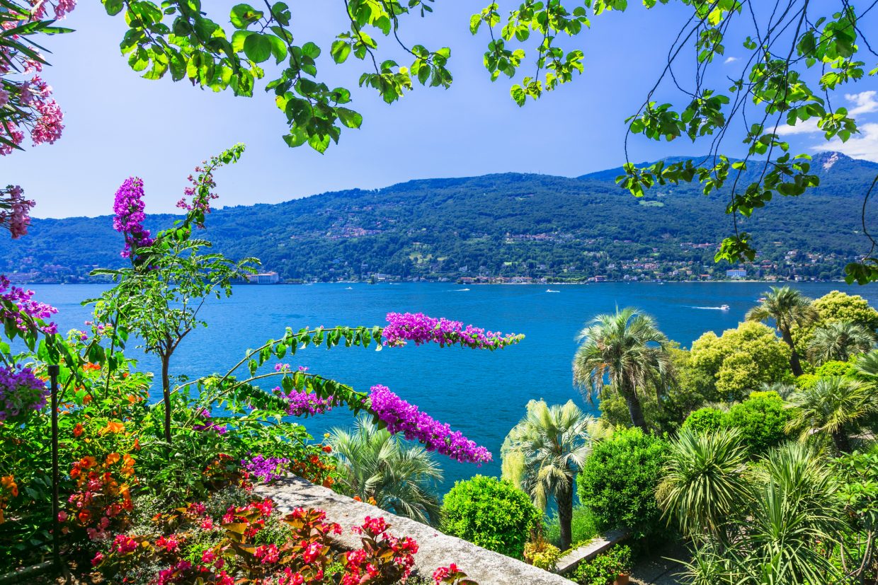 scenic lake Lago Maggiore - "Isola madre" with floral gardens. I - Rejs365