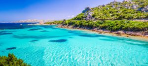 Emerald,Green,Sea,Water,And,Rocks,On,Coast,Of,Maddalena