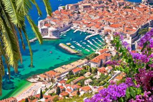 Town,Of,Dubrovnik,Heritage,Harbor,View,From,Above,,Dalmatia,Region