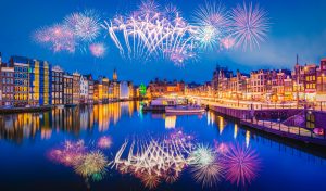 Fireworks,In,Amsterdam,,,Netherlands
