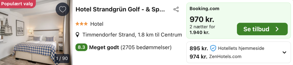 Hotel Strandgrün tilbud - Rejs365