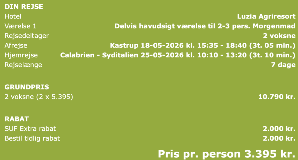 København - Calabrien - Rejs365