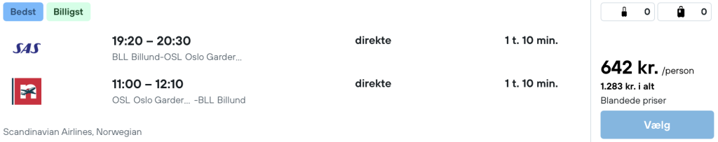 Billund - Oslo - Rejs365