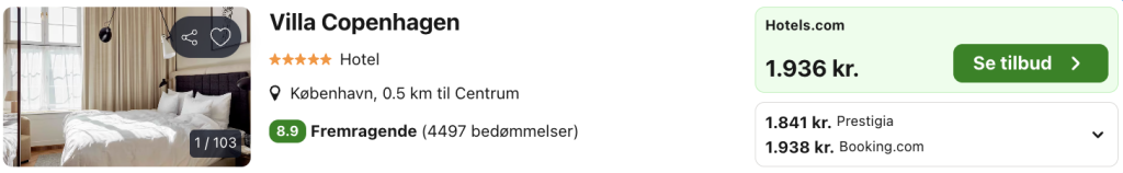 Villa Copenhagen tilbud - Rejs365
