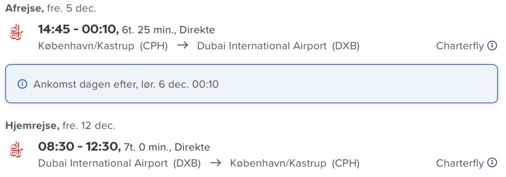 København - Dubai - Rejs365