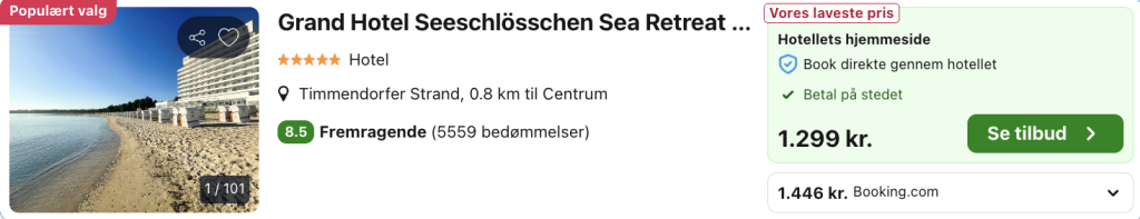 Grand Hotel Seeschlösschen Sea Retreat & SPA tilbud - Rejs365