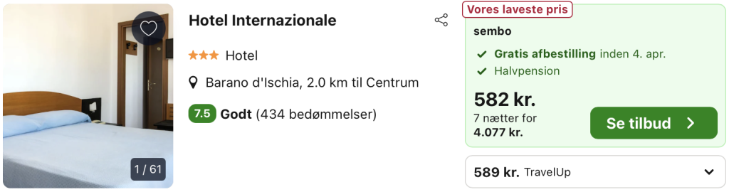 Hotel Ischia - Rejs365