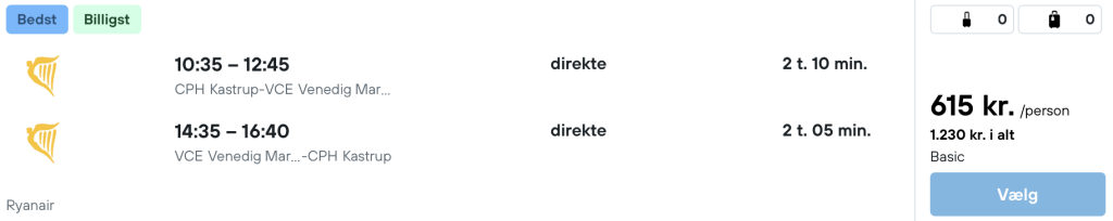 København - Venedig - Rejs365