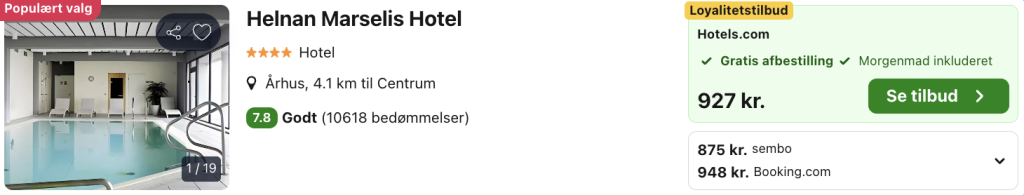 Helnan Marselis Hotel tilbud - Rejs365