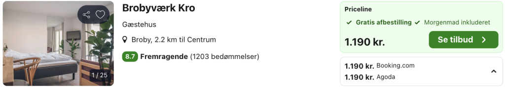 Brobyværk Kro tilbud - Rejs365