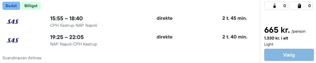 København - Napoli - Rejs365