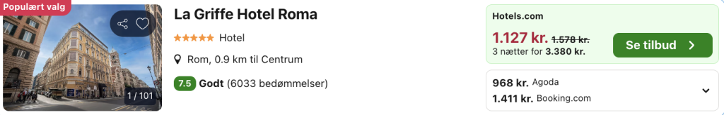 Rom tilbud - Rejs365