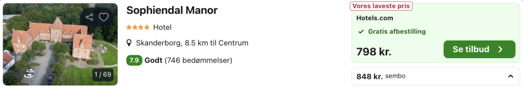 Sophiendal tilbud - Rejs365