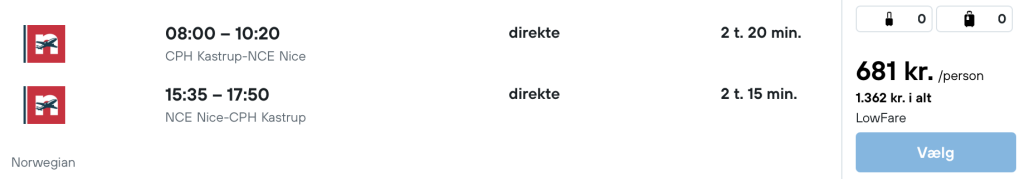 København - Nice - Rejs365