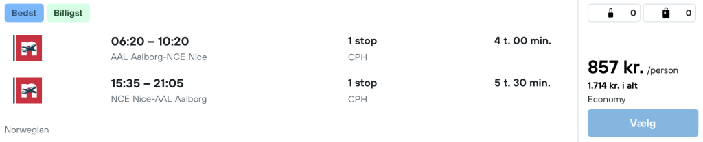 Aalborg - Nice - Rejs365