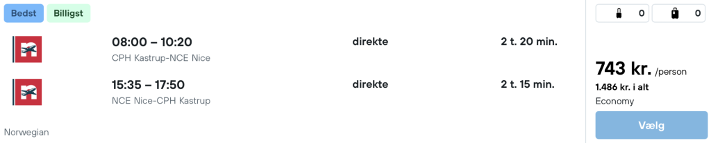 København - Nice - Rejs365