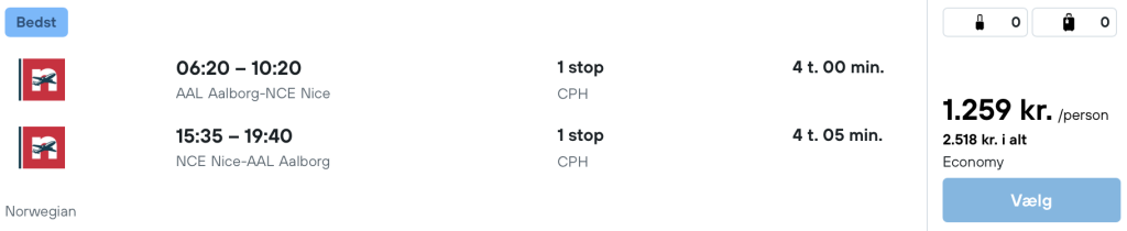 Aalborg - Nice - Rejs365