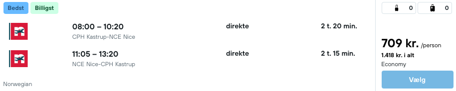 København - Nice - Rejs365