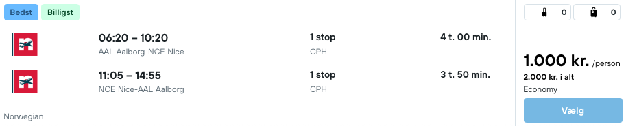 Aalborg - Nice - Rejs365