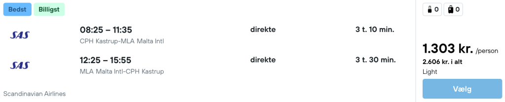 København - Malta - Rejs365