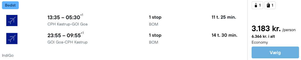 København - Goa - Rejs365