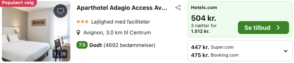 Hotel Avignon - Rejs365