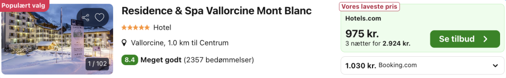 Vallorcine tilbud - Rejs365
