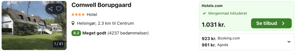 Comwell Borupgaard tilbud - Rejs365