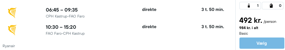 København - Faro - Rejs365