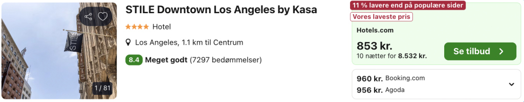 Los Angeles tilbud - Rejs365