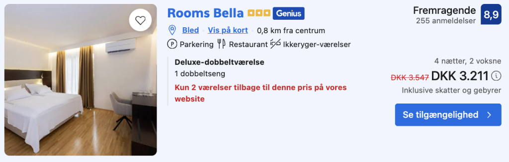 Bled tilbud - Rejs365