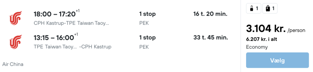 Taiwan tilbud - Rejs365