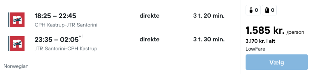 Santorini tilbud - Rejs365