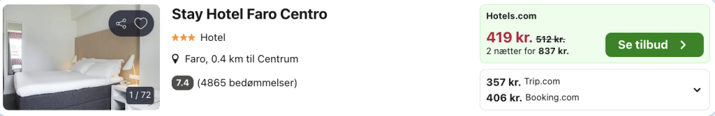 Faro tilbud - Rejs365