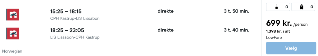 København - Lissabon - Rejs365