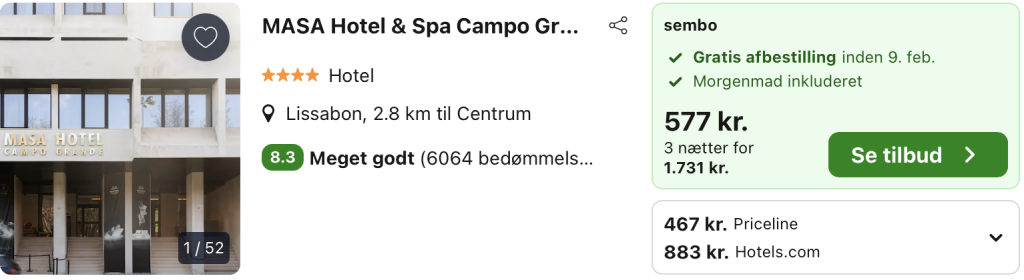 Hotel Lissabon - Rejs365