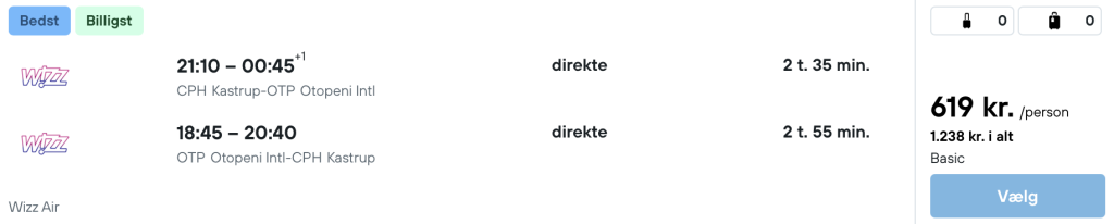 København - Bukarest - Rejs365