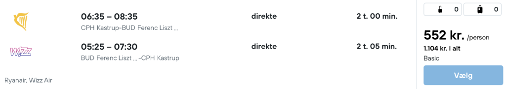 København - Budapest - Rejs365