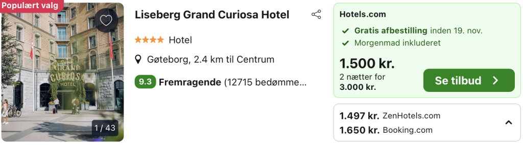 Hotel Liseberg - Rejs365