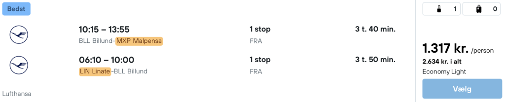 Billund - Milano - Rejs365