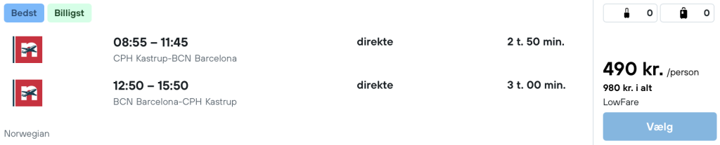 København - Barcelona - Rejs365