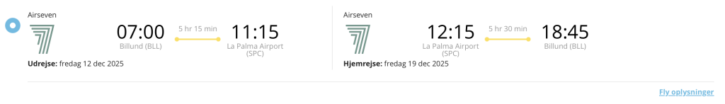 Billund - La Palma - Rejs365