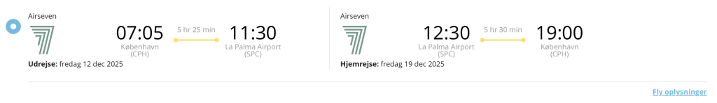 København - La Palma - Rejs365