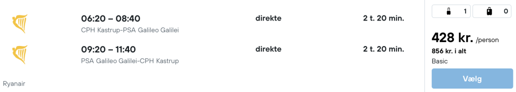 København - Pisa - Rejs365