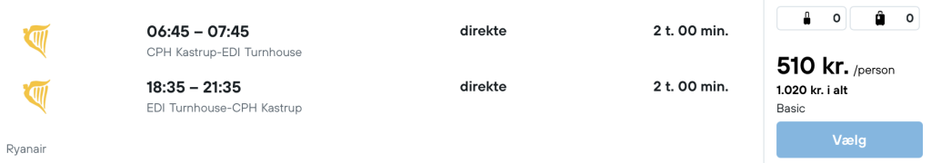 København - Glasgow - Rejs365