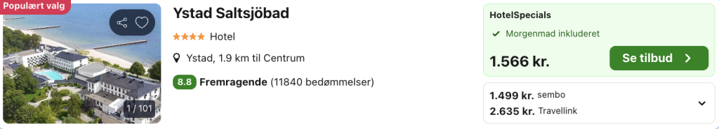 Ystad Saltsjöbad tilbud - Rejs365