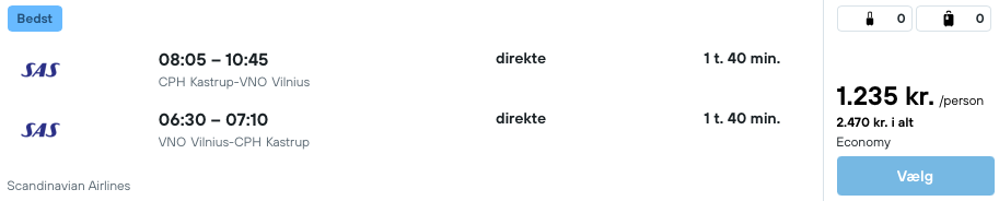 København - Vilnius - Rejs365