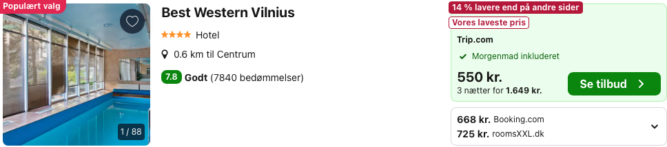 Hotel Vilnius - Rejs365