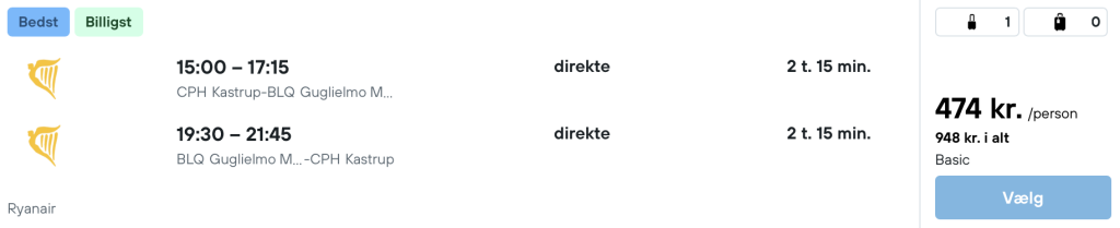 København - Bologna - Rejs365